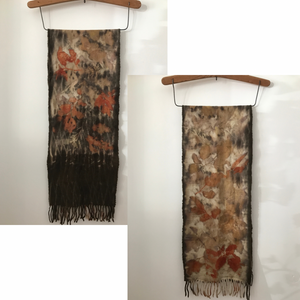 eco printed lambswool scarf