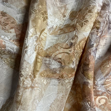 eco printed vintage silk fabric