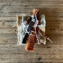 tiny brooch - rustic