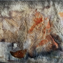 eco printed vintage wool fabric