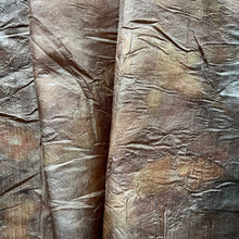 eco printed vintage silk fabric