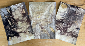 eco printed watercolour papers - set