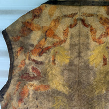 eco printed wool vest