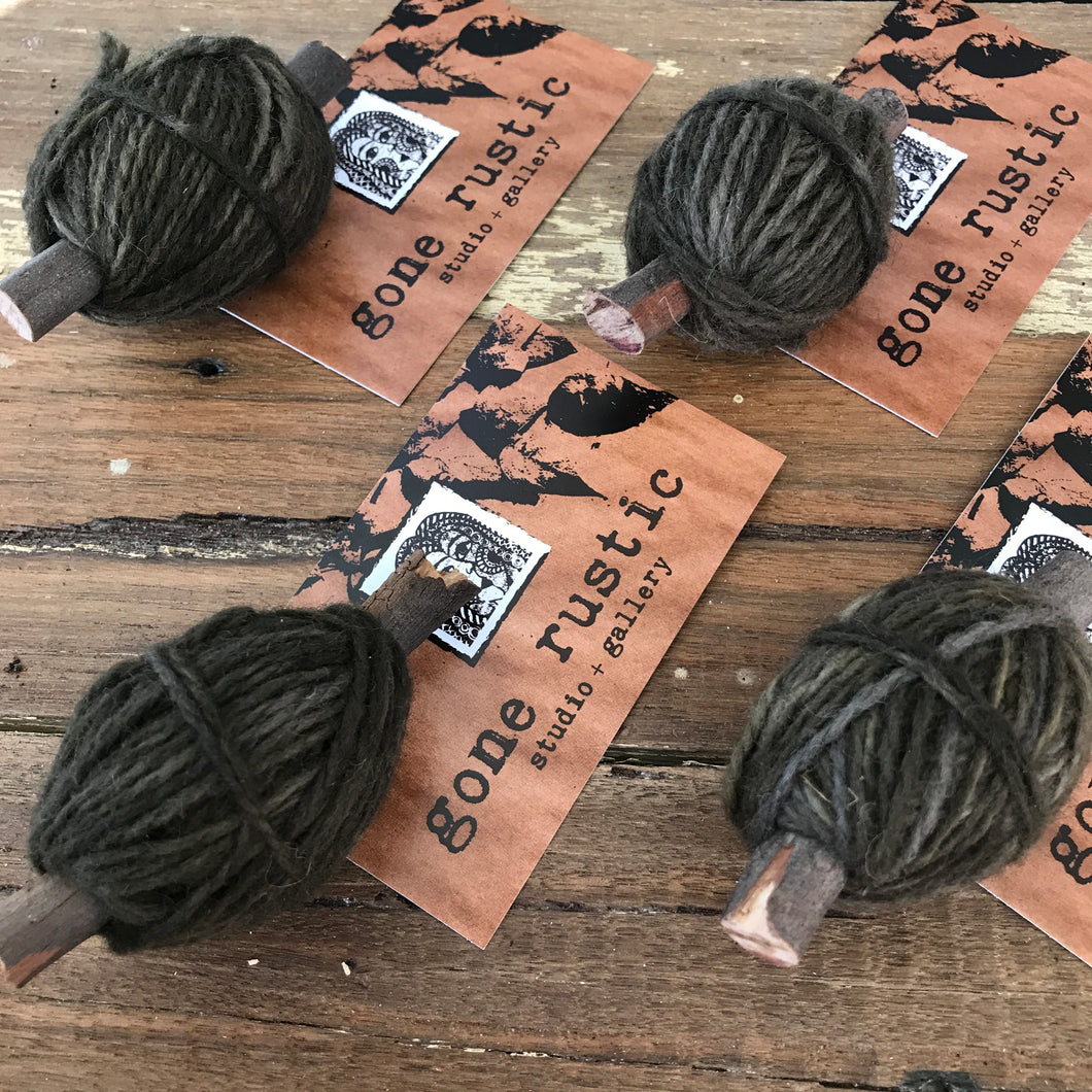 eco dyed hand-wound yarn