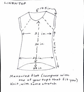 eco printed linen top