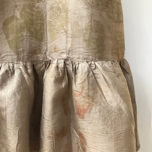 eco printed crushed silk dress