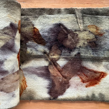 eco printed vintage wool fabric
