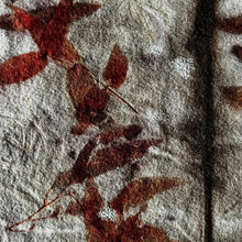 eco printed vintage wool fabric