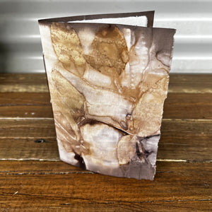 eco printed card - rustic