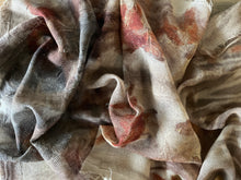 eco printed wool gauze