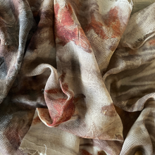 eco printed wool gauze
