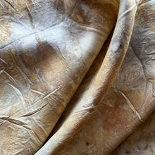eco printed vintage silk fabric