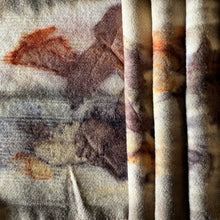 eco printed vintage wool fabric