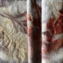 eco printed vintage wool fabric