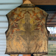 eco printed wool vest