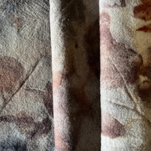 eco printed vintage wool fabric