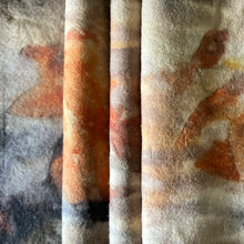 eco printed vintage wool fabric