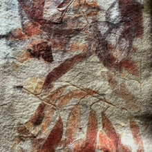 eco printed vintage wool fabric