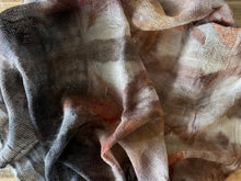 eco printed wool gauze