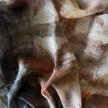 eco printed wool gauze