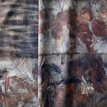 eco printed vintage wool fabric