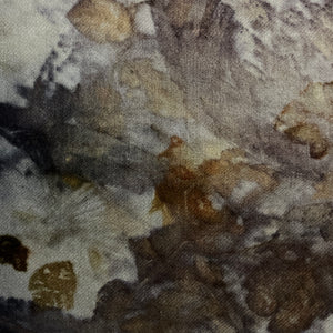eco printed vintage wool fabric