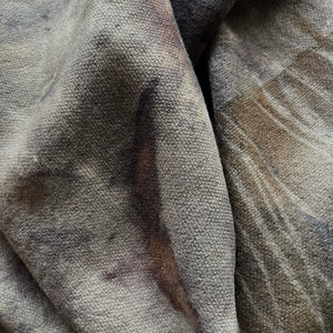 eco printed vintage wool fabric