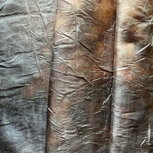 eco printed vintage silk fabric