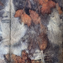 eco printed vintage wool fabric