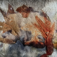 eco printed vintage wool fabric