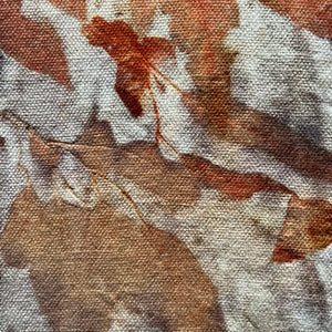 eco printed vintage wool fabric