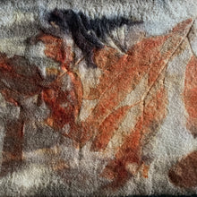 eco printed vintage wool fabric