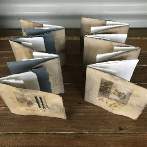 ecoprinted accordion book or journal