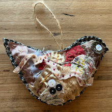 ‘tattered’ bird or heart hanger