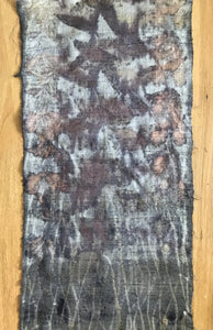 eco printed handwoven silk