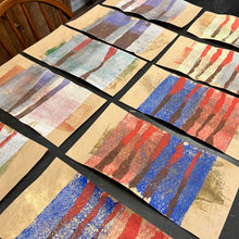 inspired by trees - gelli printing with earth pigments