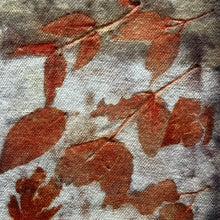 eco printed vintage wool fabric