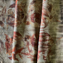 eco printed vintage wool fabric