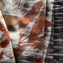 eco printed vintage wool fabric