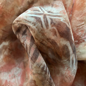 eco printed vintage silk organza