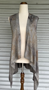 eco printed drapey vest