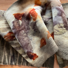 eco printed vintage wool fabric