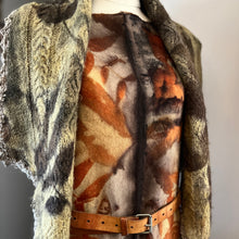 eco printed tabard + scarf/shawl