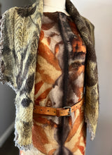 eco printed tabard + scarf/shawl