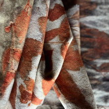 eco printed vintage wool fabric