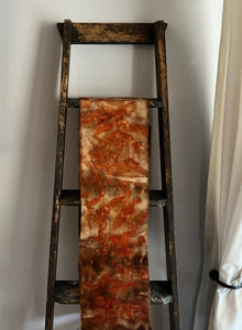 eco printed vintage wool fabric