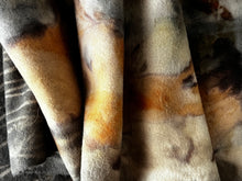 eco printed vintage wool fabric