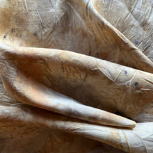 eco printed vintage silk fabric