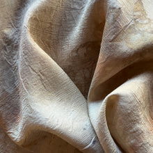 eco printed vintage silk fabric