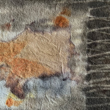 eco printed vintage wool fabric